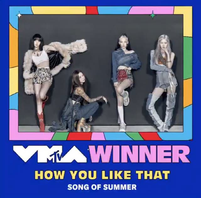 MTV VMA — 공식블랙핑크 'How You Like That', MTV VMA 수상 'K팝 걸그룹 최초'